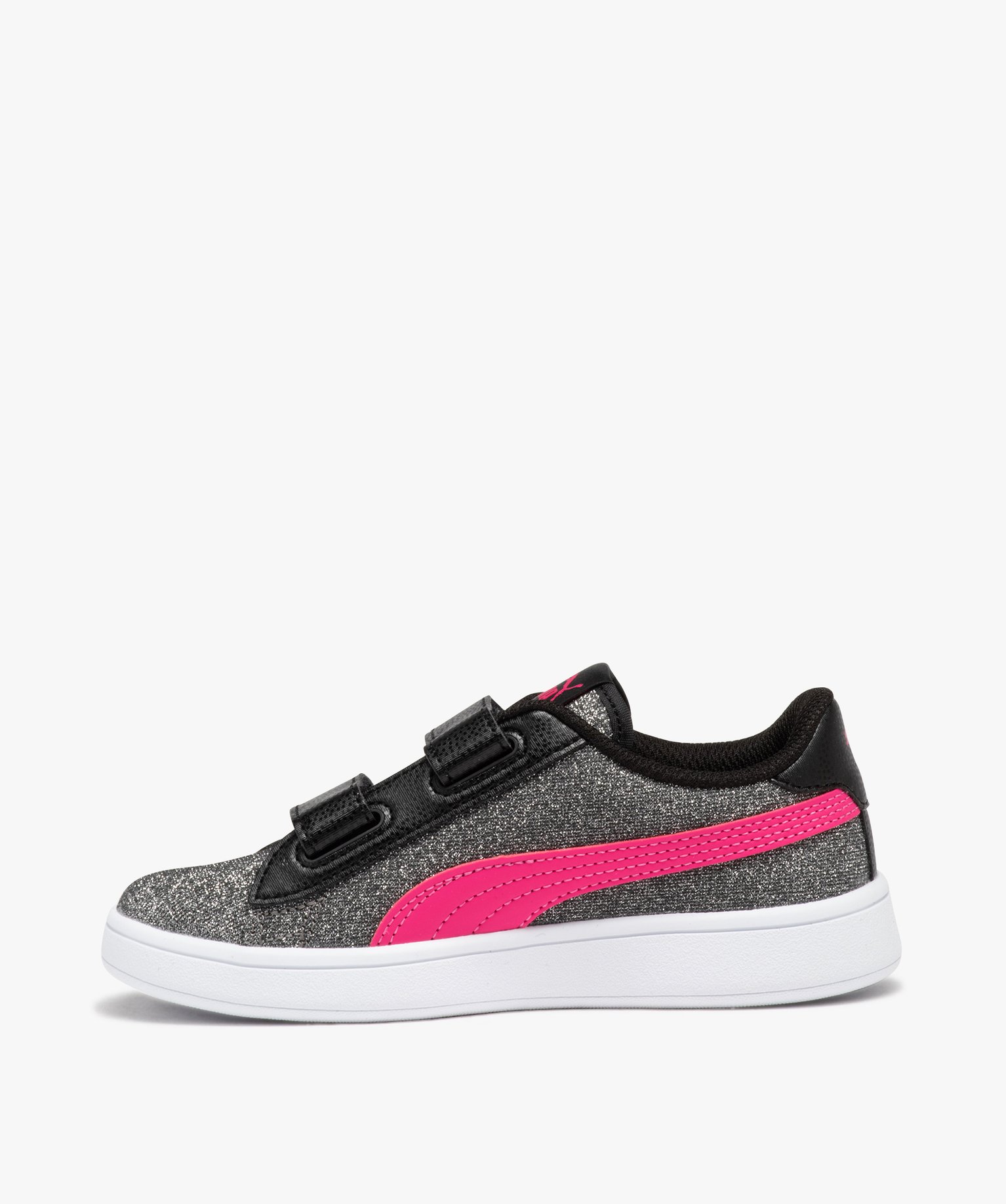 Baskets fille à paillettes et à scratch - Puma noir | GEMO