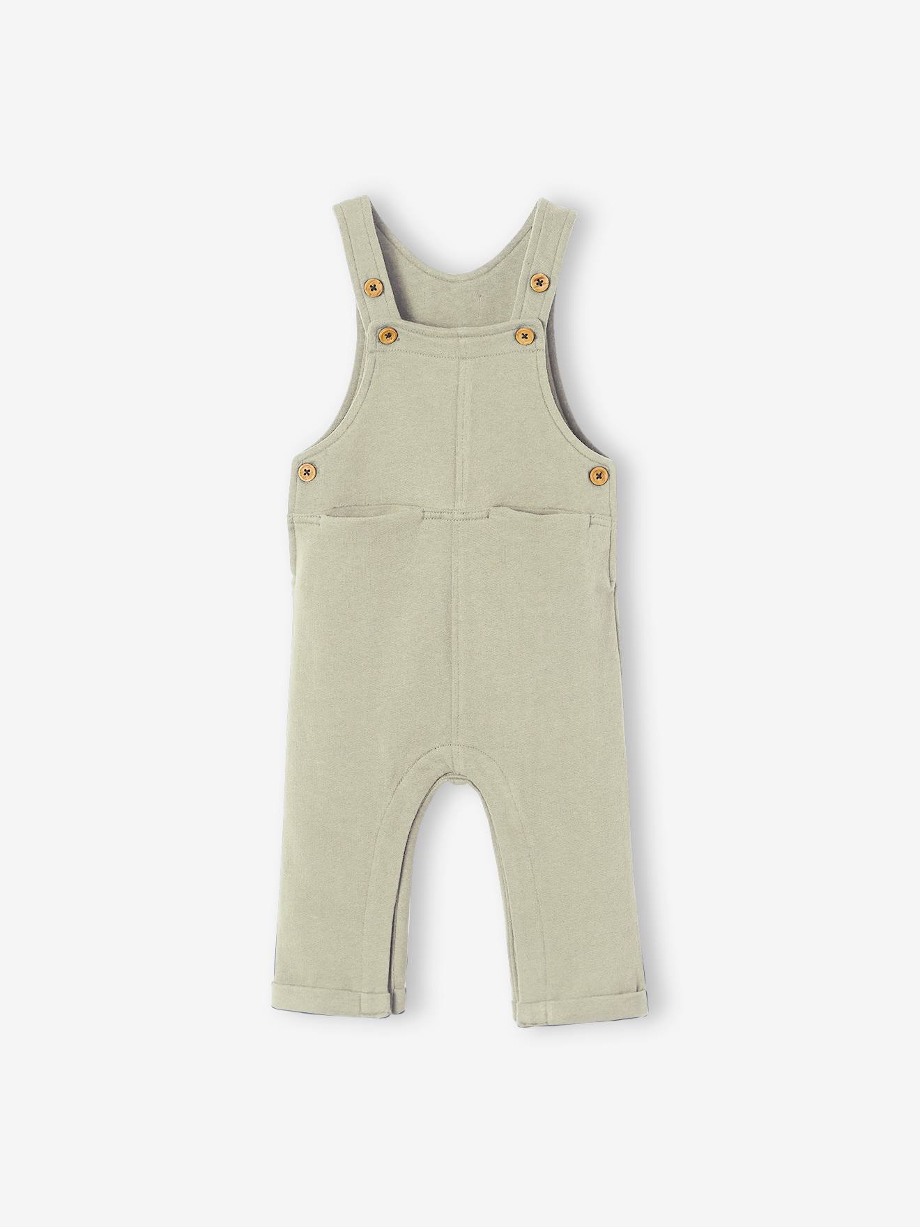 Vertbaudet Jungen Baby Latzhose aus Sweatware Oeko-Tex - dunkelgrau meliert
