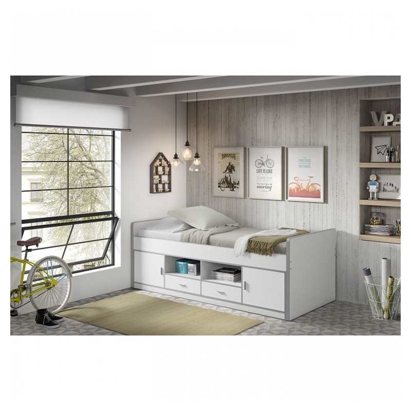 Lit 90x200cm Bonny blanc