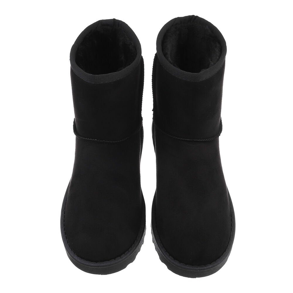 Ital-Design Damen Snowboots Freizeit Snowboots Flach Flache Stiefeletten in Schwarz