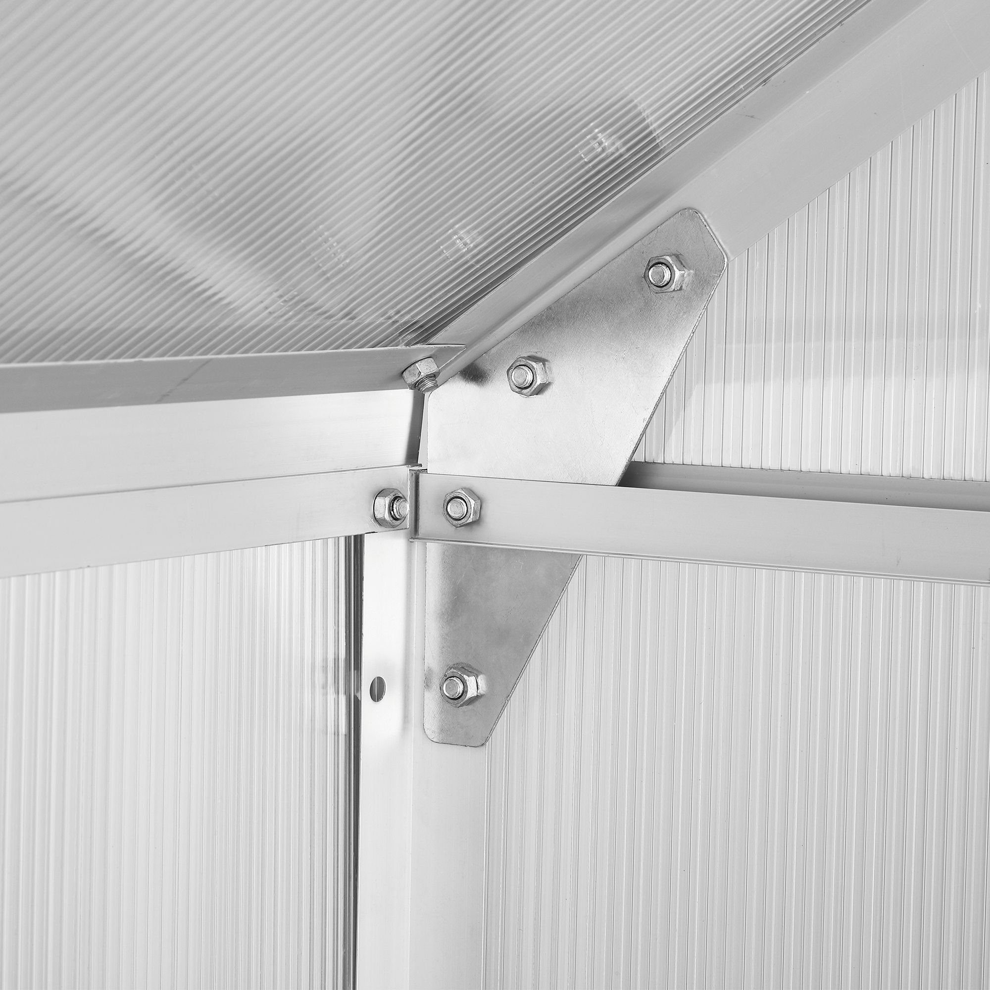 Zelsius Gewächshaus Aluminium Gewächshaus SET, 380 x 190 cm, inkl. Fundament, BxTxH: 190 x 380 x 195 cm, 6.00 mm Wandstärke