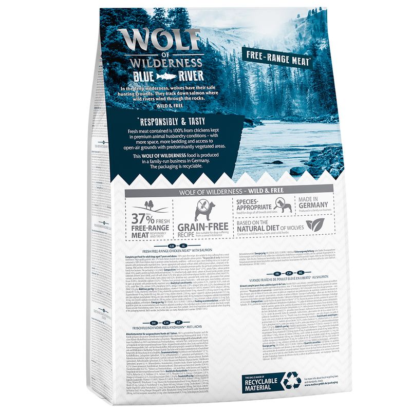 Wolf of Wilderness Senior 'Blue River' - Freilandhuhn & Lachs