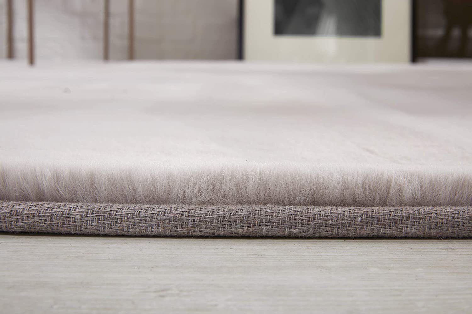 Fellteppich Stockholm, Mozato, Rechteck, Höhe: 30 mm, Fellteppich, Kuschelteppich, Kunsfell, besonders weich und flauschig, Uni Farben, Rutschsichere Rückseite