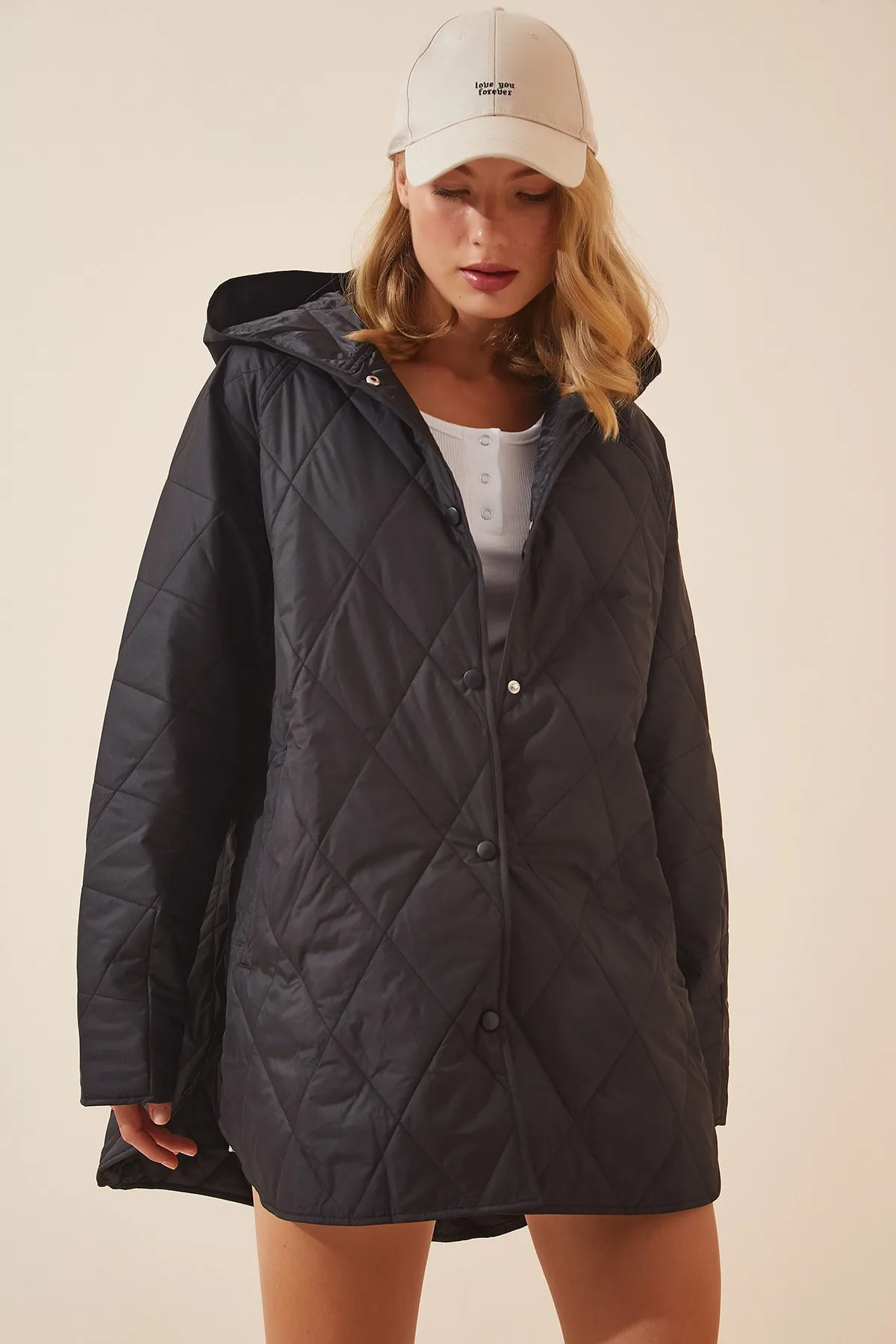 Happiness İstanbul  Winterjacke - Schwarz - Puffer