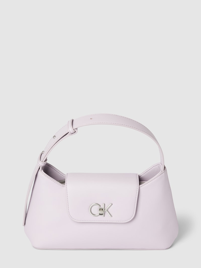 Handtasche mit Label-Applikation Modell 'RE-LOCK' in flieder