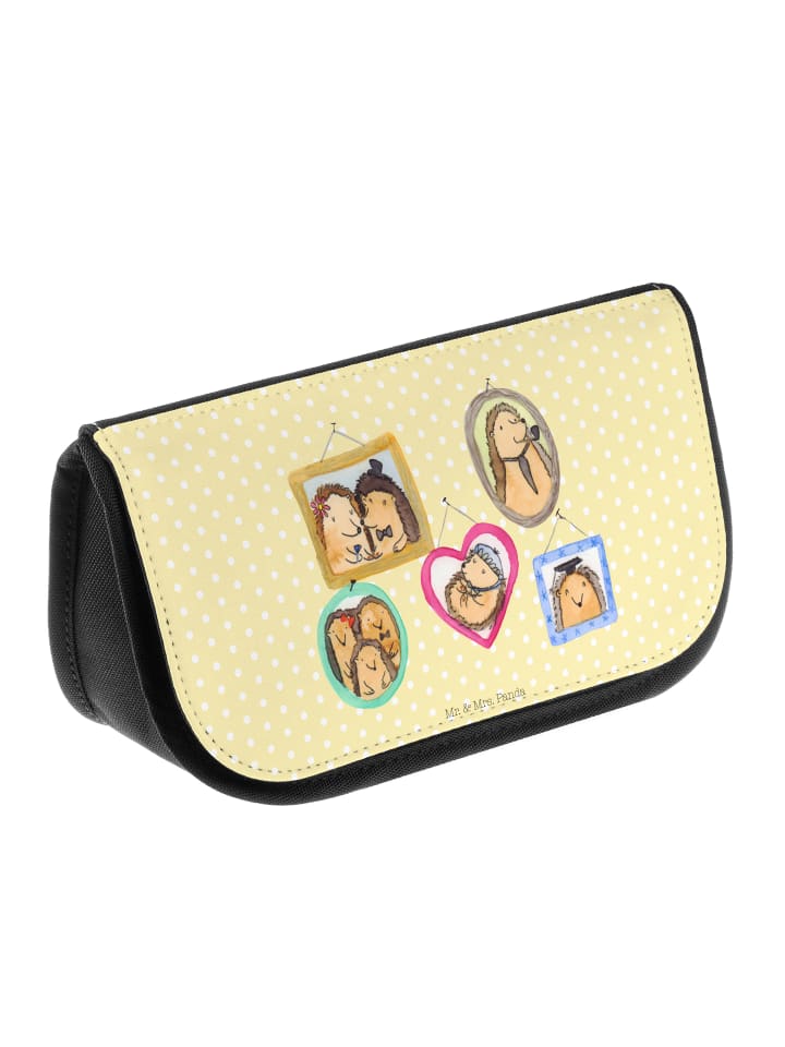 Mr. & Mrs. Panda Kosmetiktasche Igel Familie ohne Spruch in Gelb Pastell günstig kaufen onesize