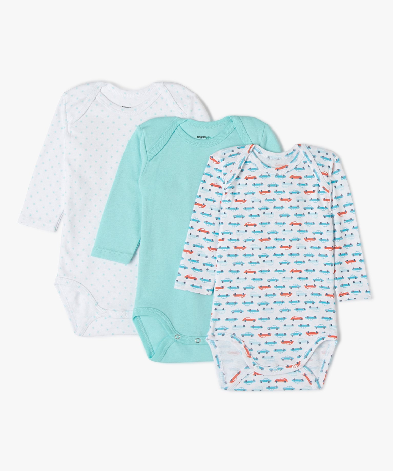 Bodies bébé imprimés à manches longues (lot de 3) - No g... rouge | GEMO