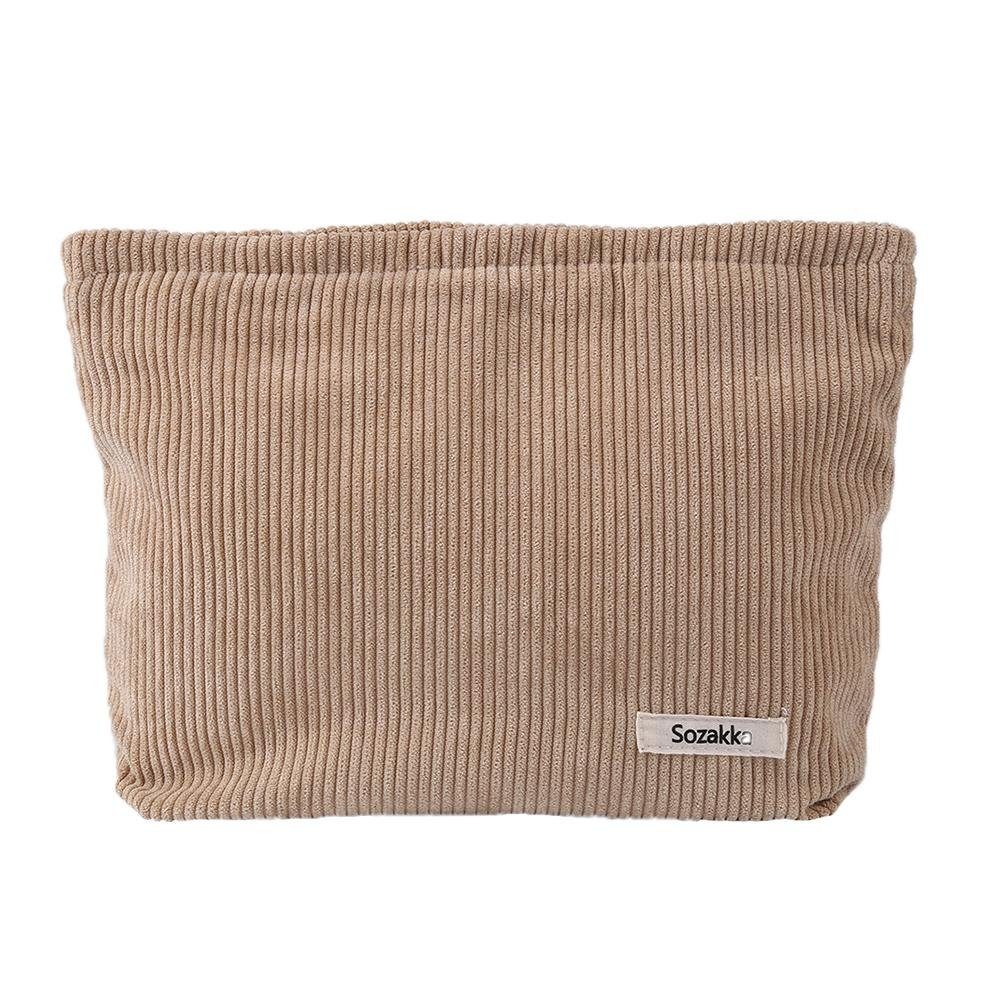 Malantis Kosmetiktasche Beutel aus Cord in modernen Farben Etui Federmäppchen (Kulturbeutel aus nachhaltigem Kord Material, 1-tlg., Kosmetiktasche, Stifte Etui, Federmäppchen), Reisekosmetiktasche zum Aufbewahren von Make-up, Parfüm, Brille etc.