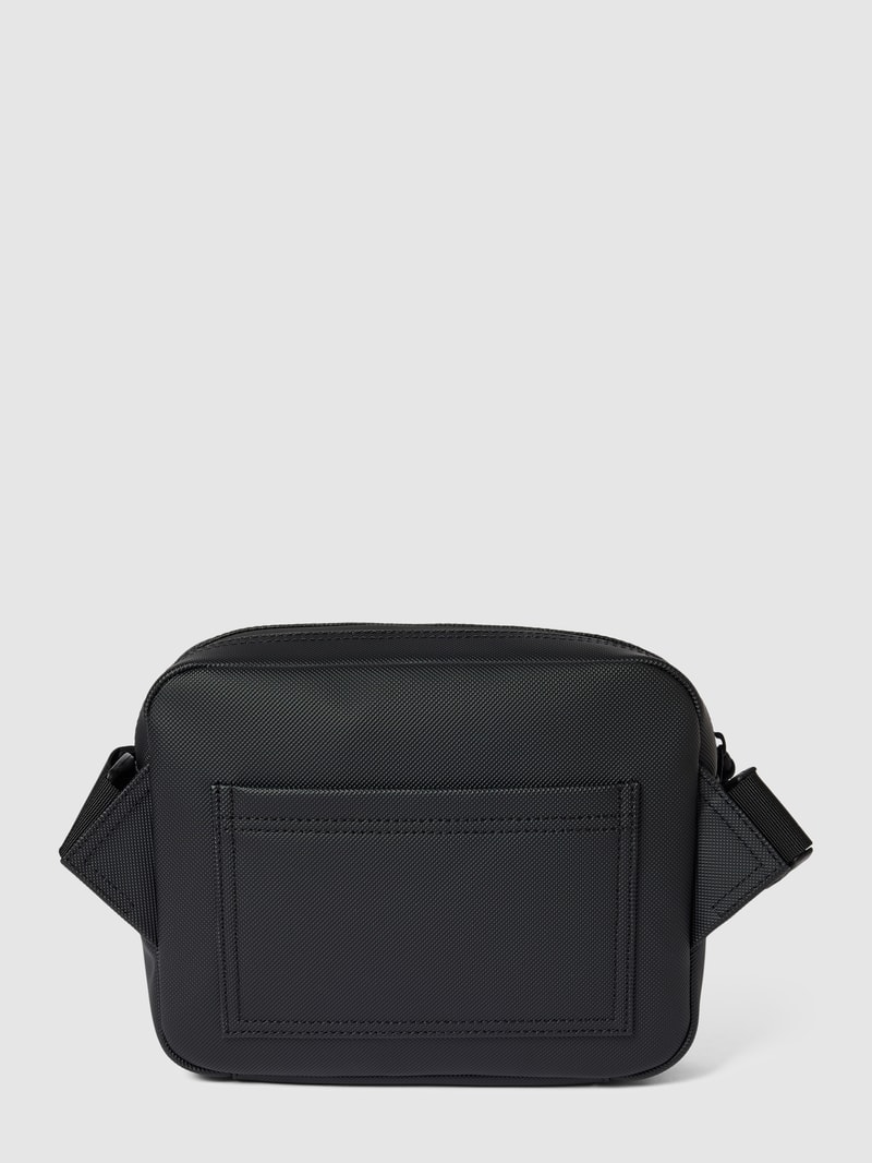 Bauchtasche mit Logo-Patch in schwarz