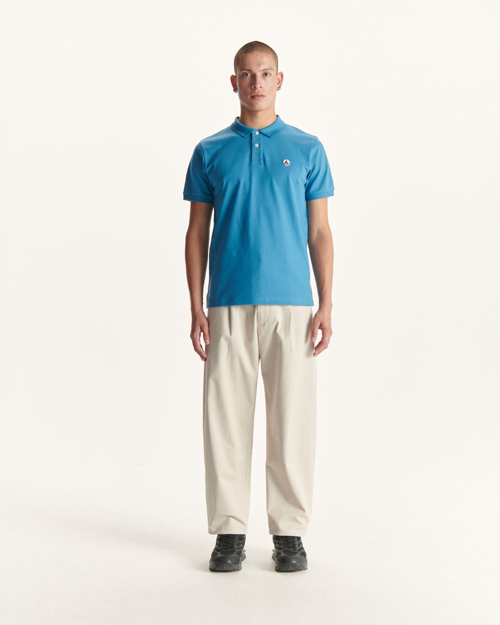 Polo en coton biologique Bleu denim Marbella