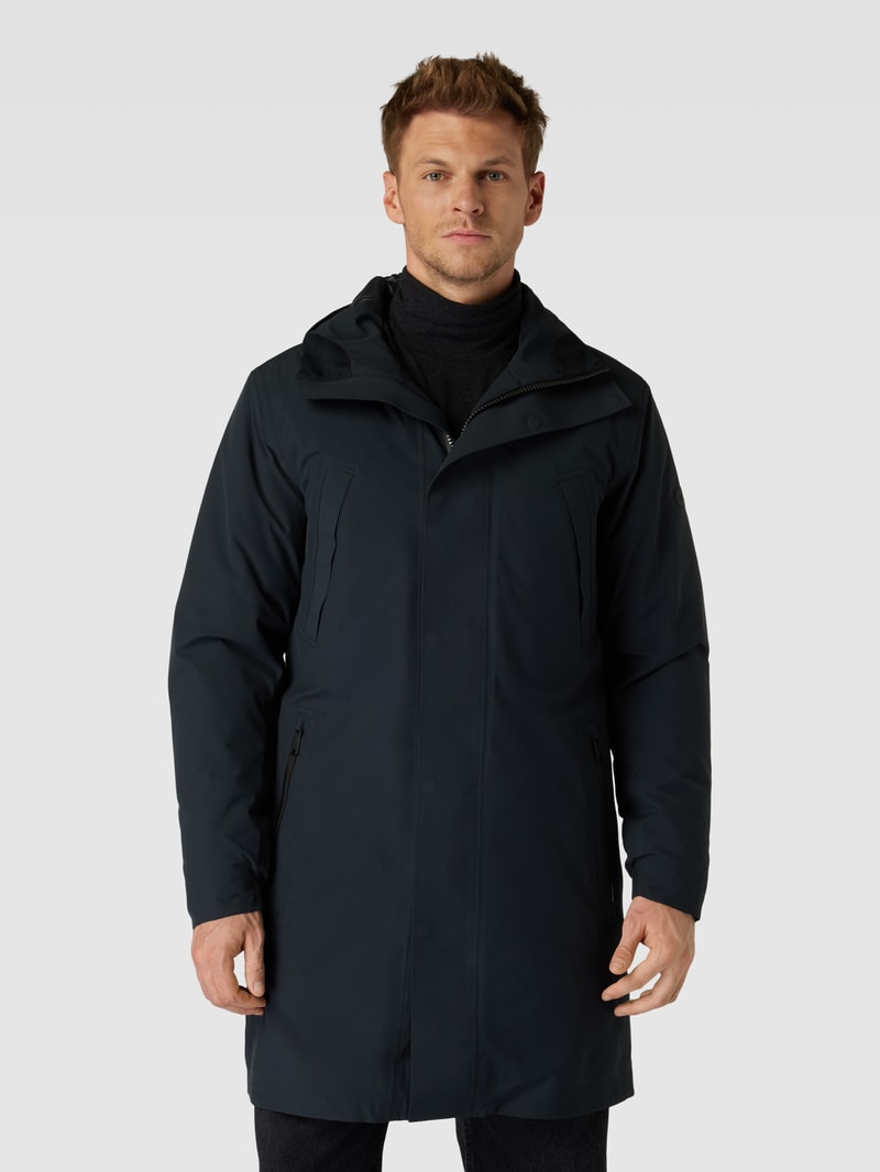 Parka mit verdecktem Reißverschluss Modell 'KOOV' in schwarz