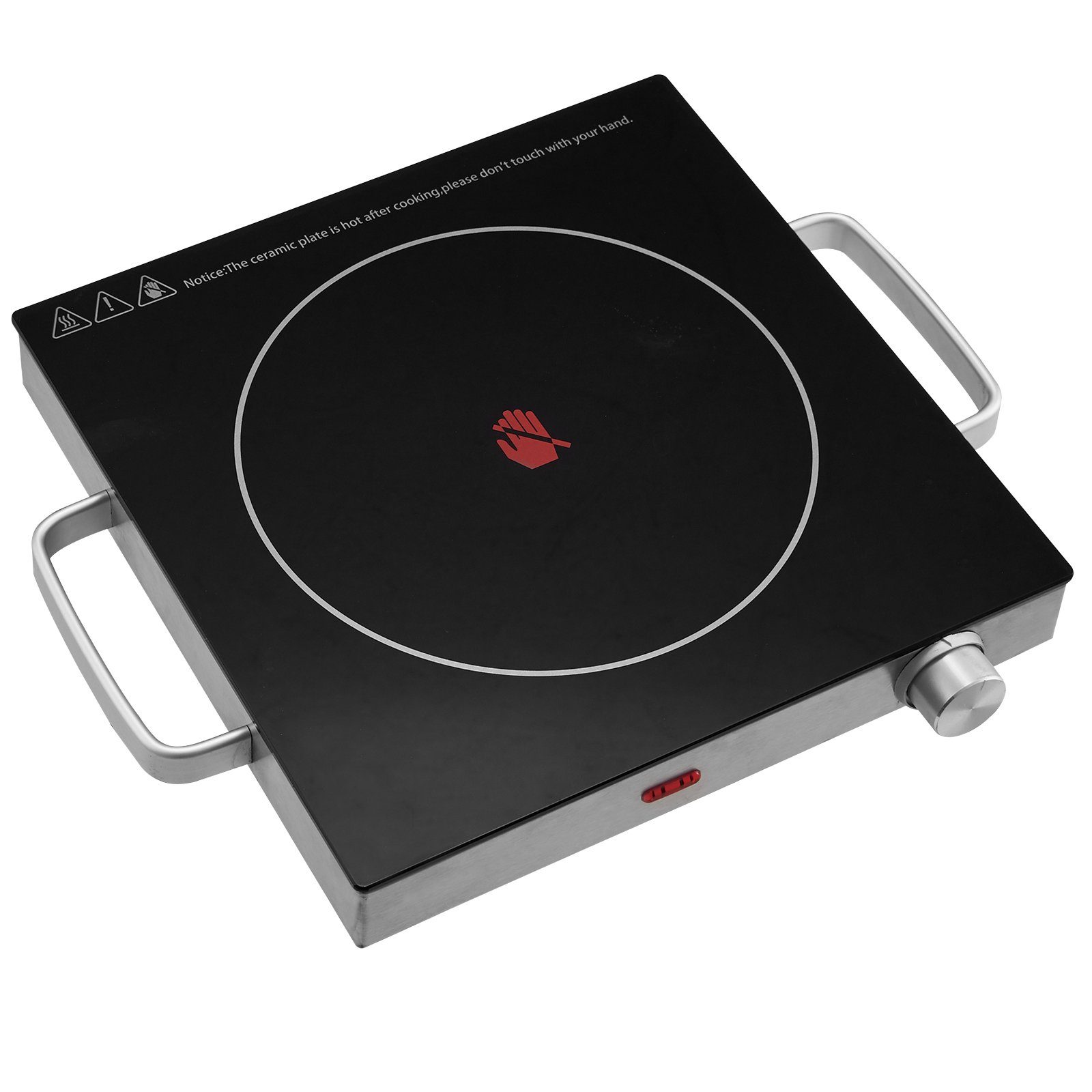 Jago Einzelkochplatte Kochplatten - Elektrisch, Infrarot, Digital, 2000-2500 W, Mobil