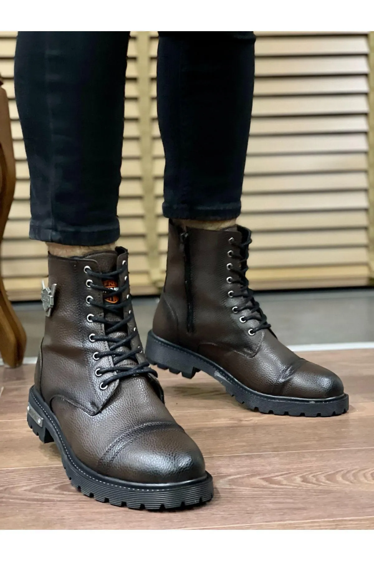 MUGGO  M856 Unisex-Schnürstiefel aus garantiert haltbarem, flexiblem Gummi für den Winter, wasser- und kältebeständig