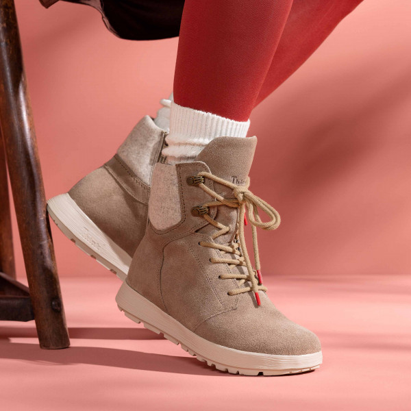 COMODA Schnürboots - Stone/Kombi