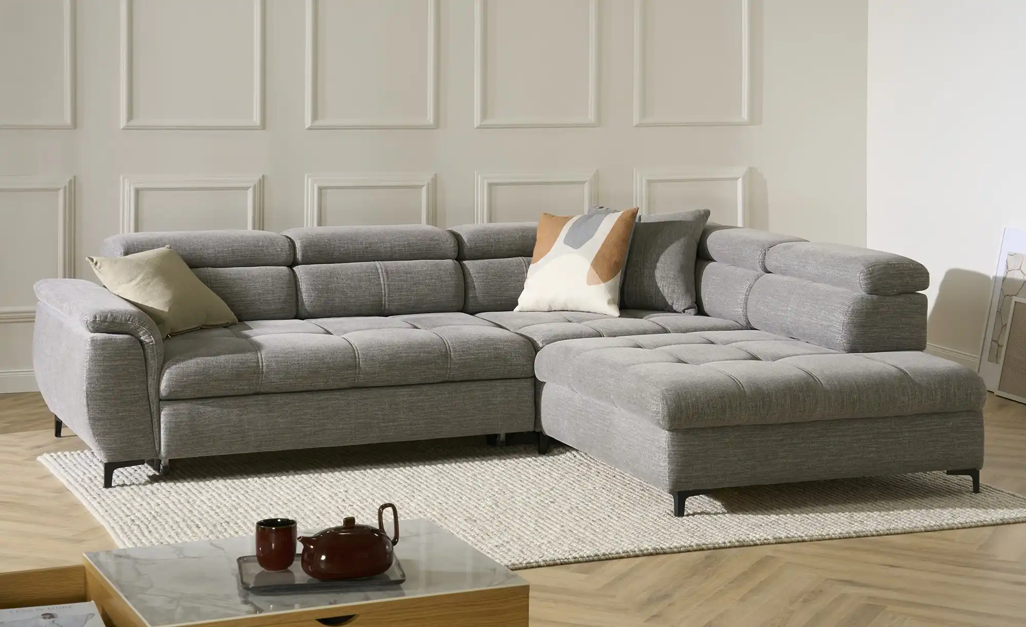 Twist Ecksofa aus Flachgewebe Denvo