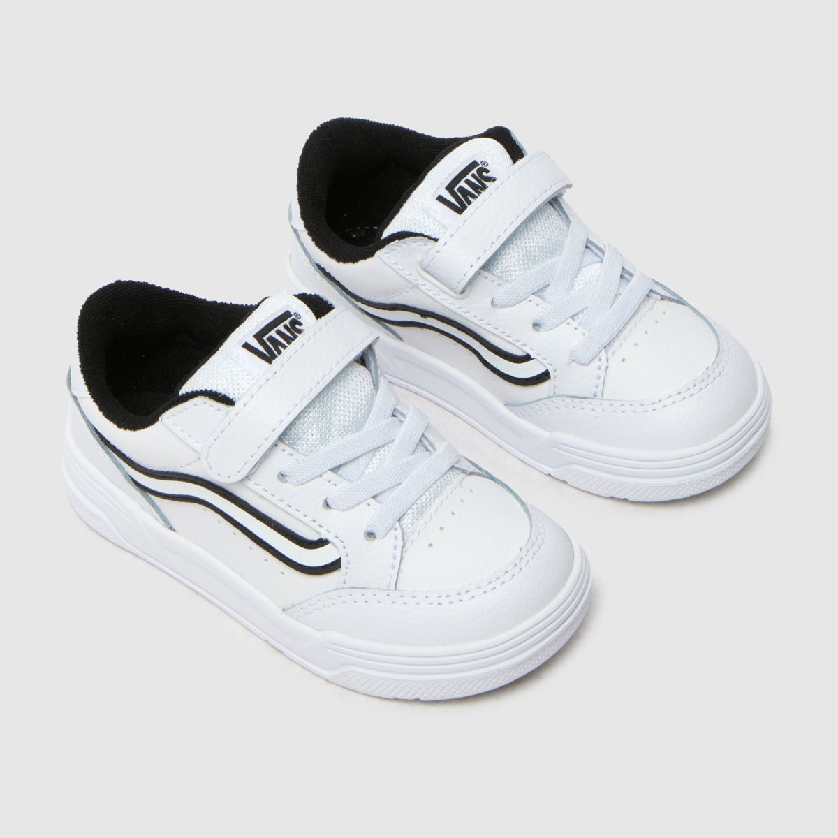Vans vita och svarta Hylane v småbarnsskor
