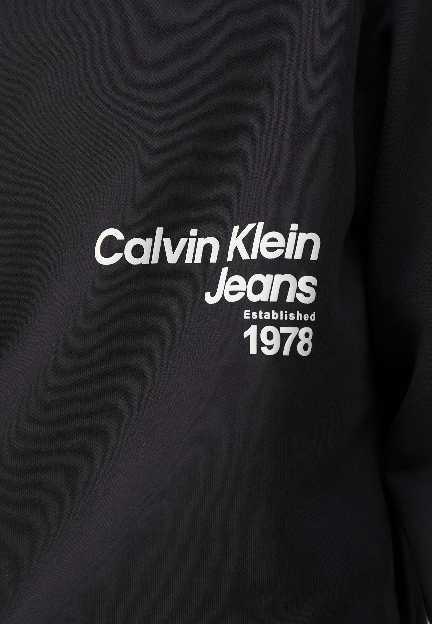 Sudadera unisex de cuello redondo con logotipo difuso de Calvin Klein Jeans