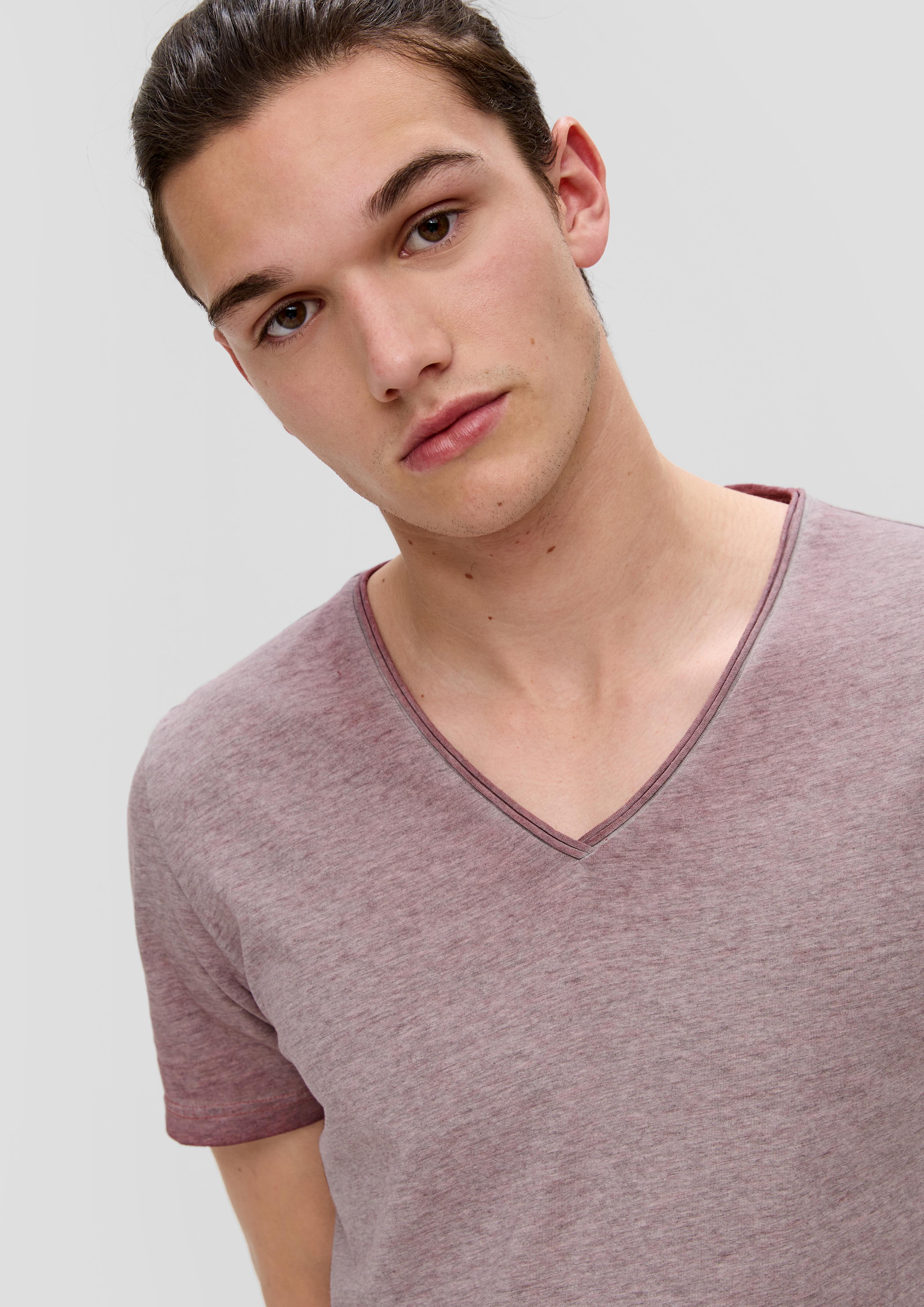 Meliertes T-Shirt aus Baumwollmix  2144230-43W0