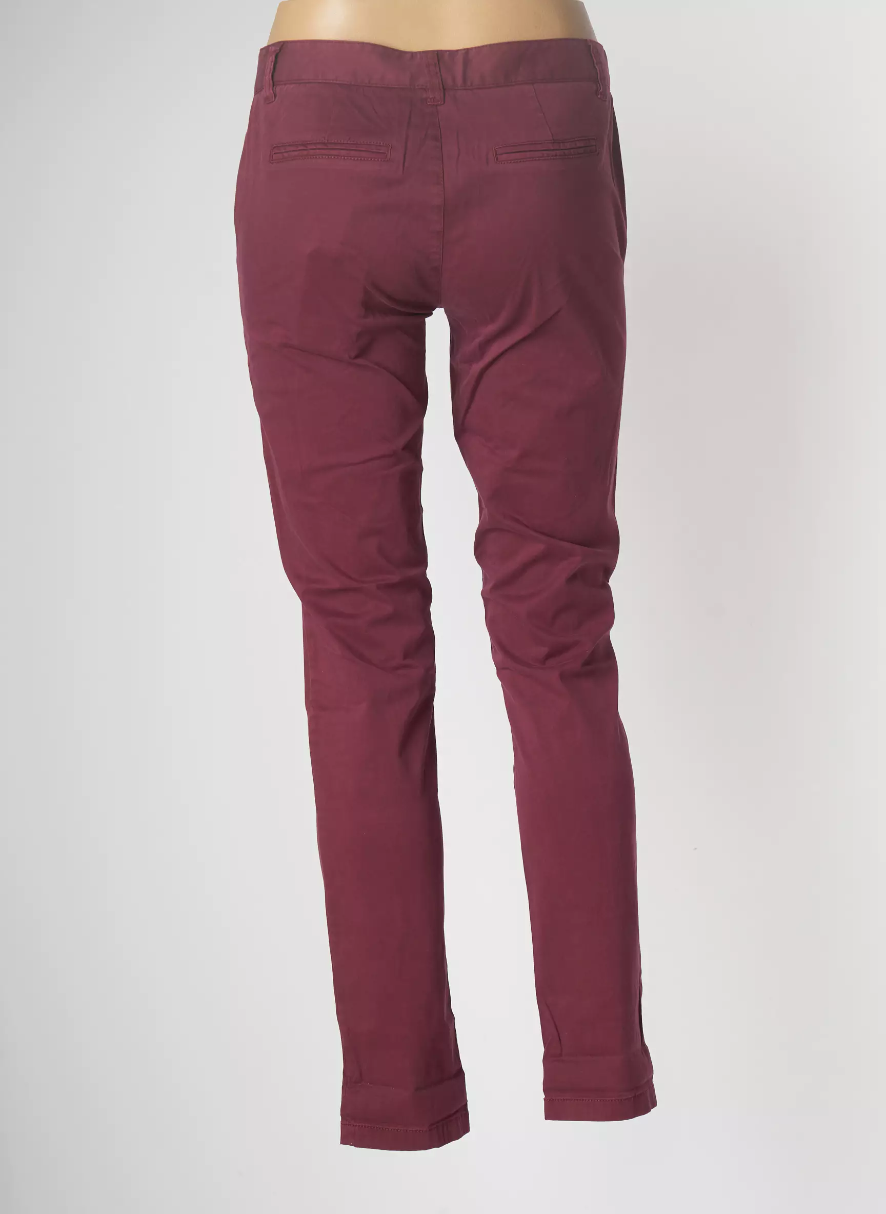 Ddp Pantalons Chino Femme couleur rouge