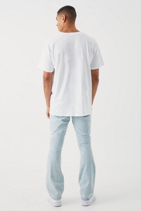 Slim-Fit Schlagjeans mit Rissen