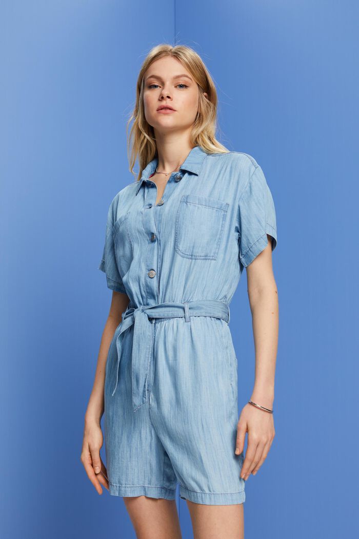 Kurzer Einteiler in Denim-Optik, TENCEL™