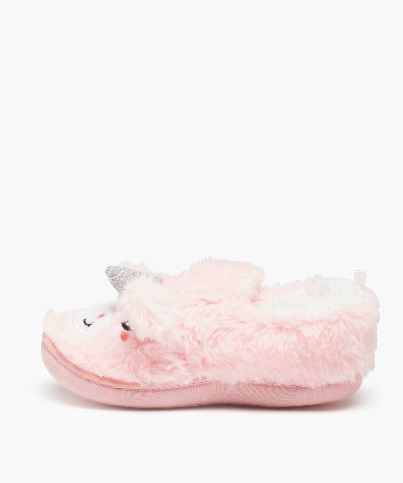 Chaussons fille extra doux en forme de licorne rose | GEMO