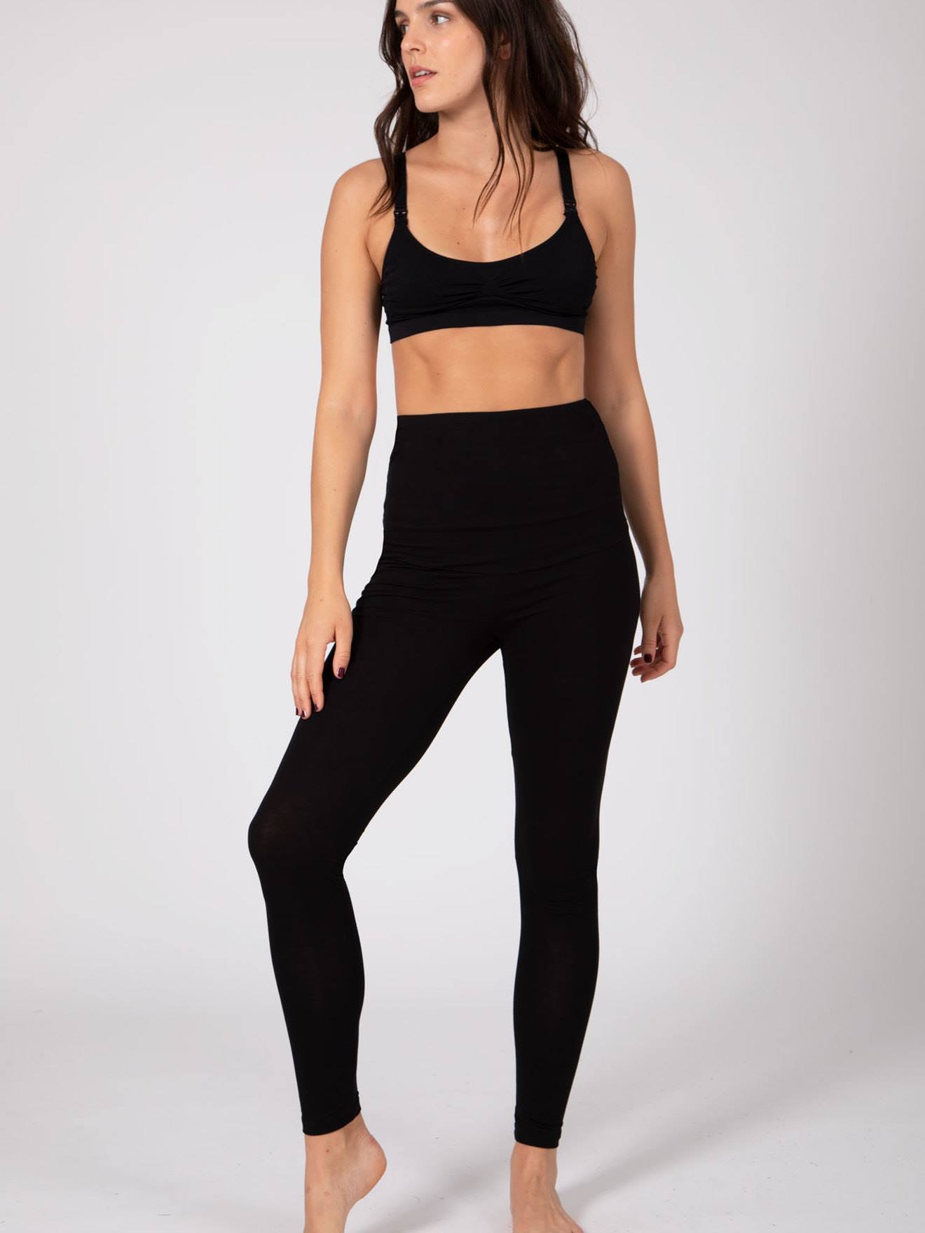 Envie de Fraise Nachhaltige Umstands-Leggings mit hoher Taille ENVIE DE FRAISE - schwarz