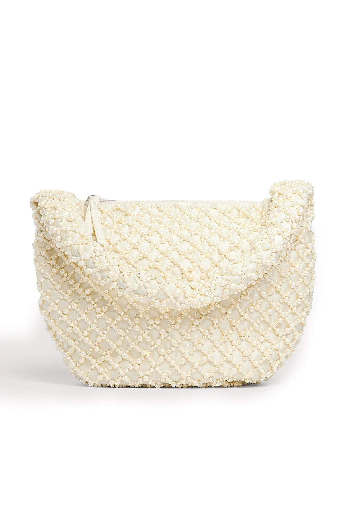 NA-KD Accessories  Runde Tasche mit Perlenbesatz