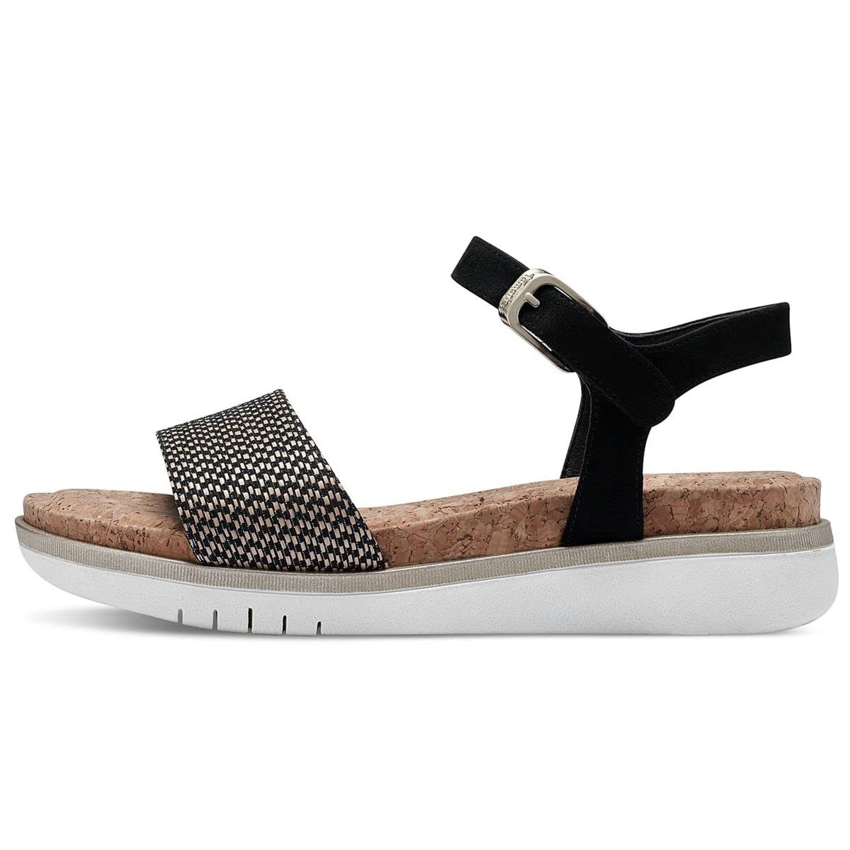 TAMARIS Komfort Sandalen schwarz Da.-Sandalette