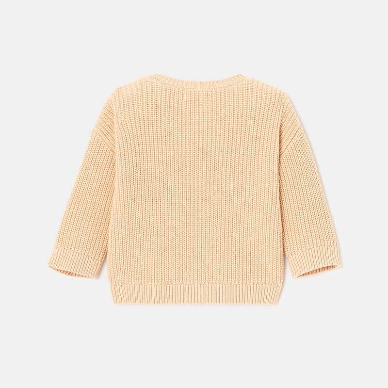 Pull tricot maille perlée beige mixte Absorba