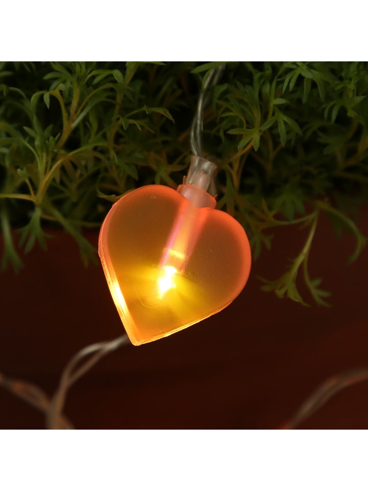 MARELIDA LED Lichterkette Herzen für Valentingstage Muttertag L: 90cm in rosa günstig kaufen onesize