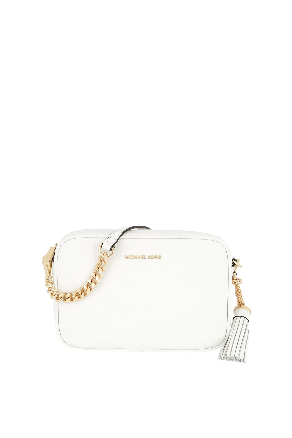 Michael Kors  Jet Set Witte Leren Umhängetasche 32F7GGNM8L-085