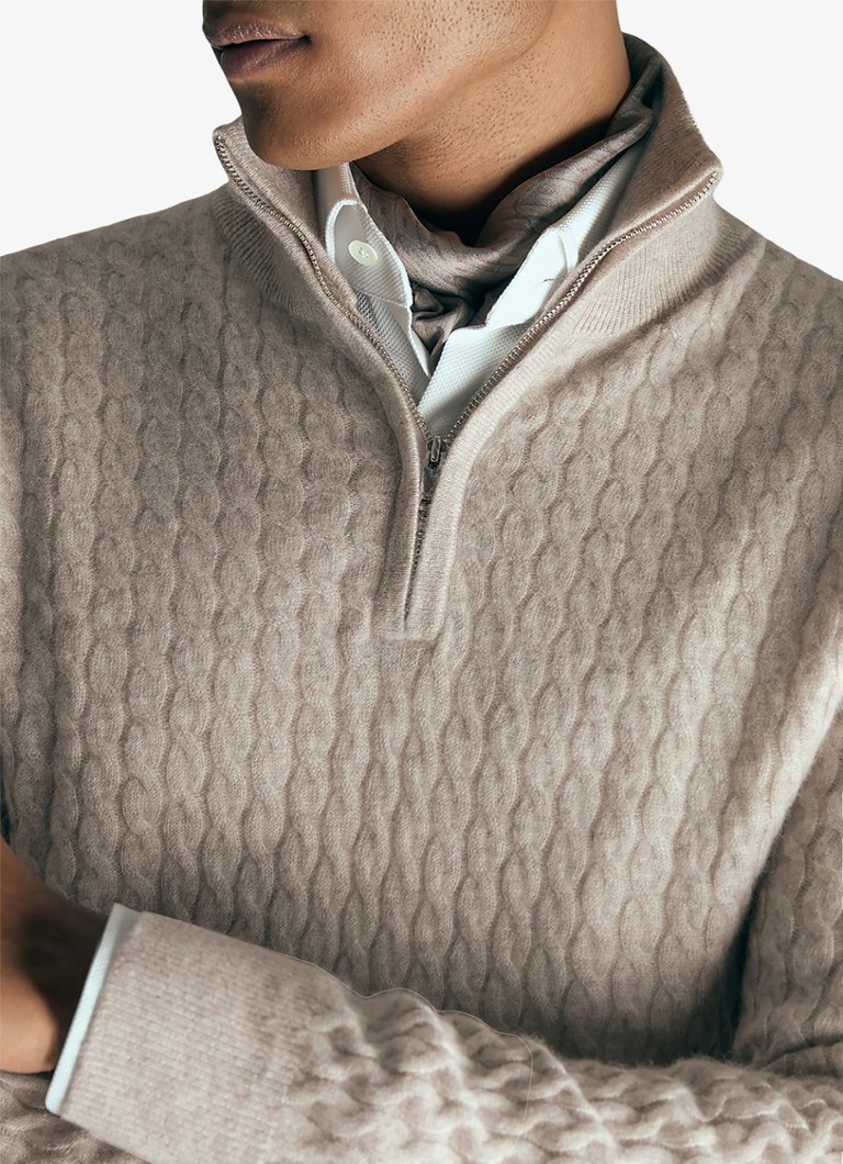 Maglione Reiss Richmond in maglia a trecce con cashmere