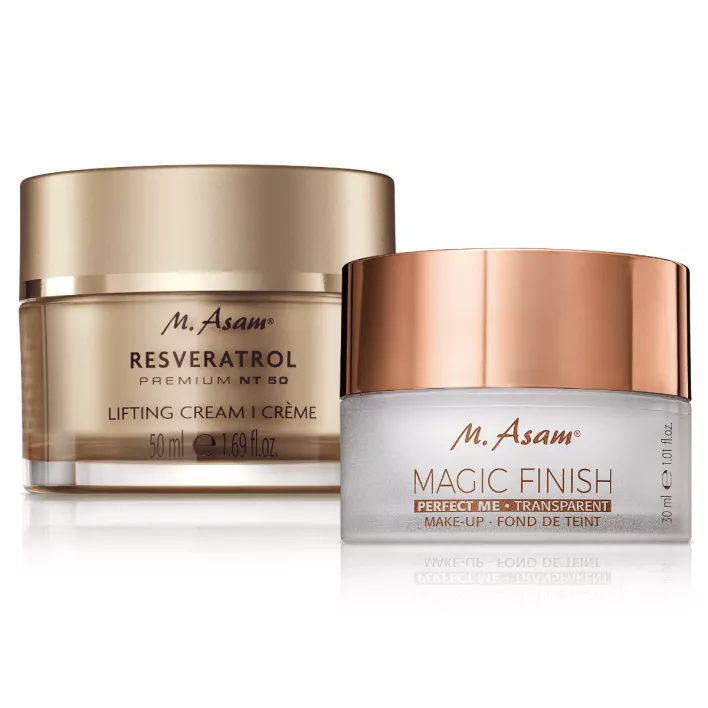 RESVERATROL PREMIUM NT50 & MAGIC FINISH Lifting & makelloser Teint Set