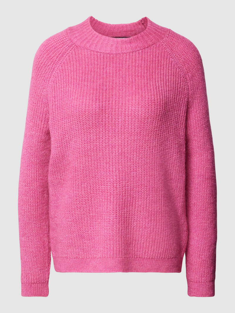 Strickpullover mit Rundhalsausschnitt Modell 'JADE' in pink