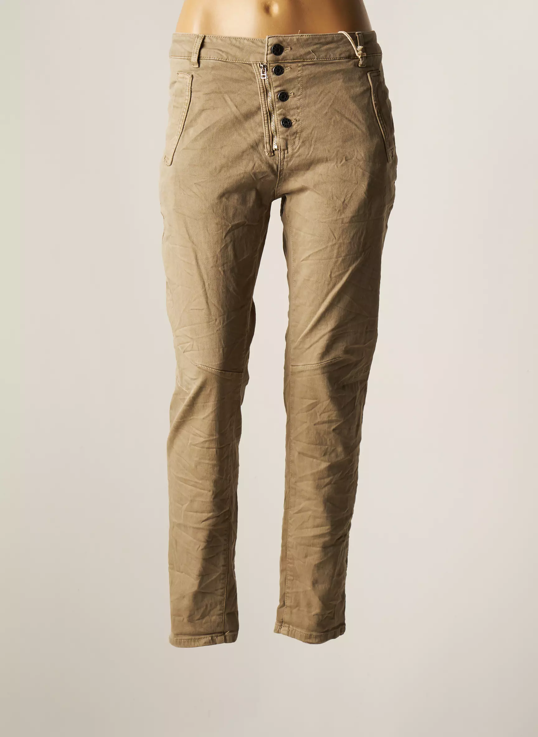 Melly   Co Pantalons Slim Femme couleur vert