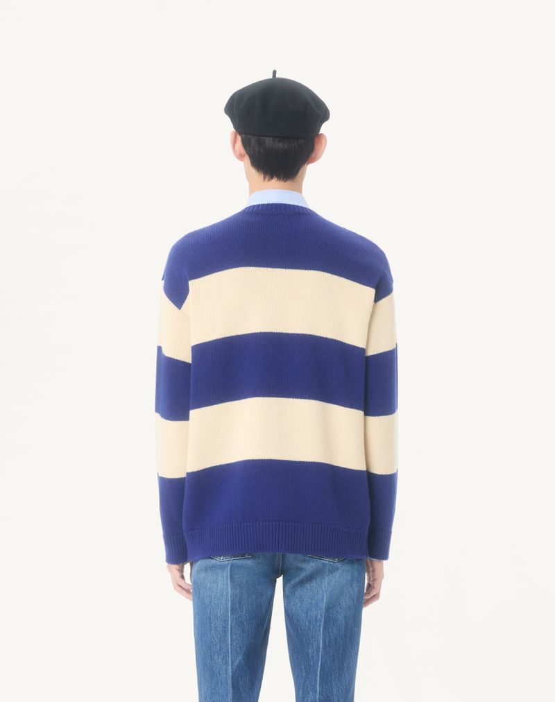 Valentino uldtrøje med panterjacquardmotiv