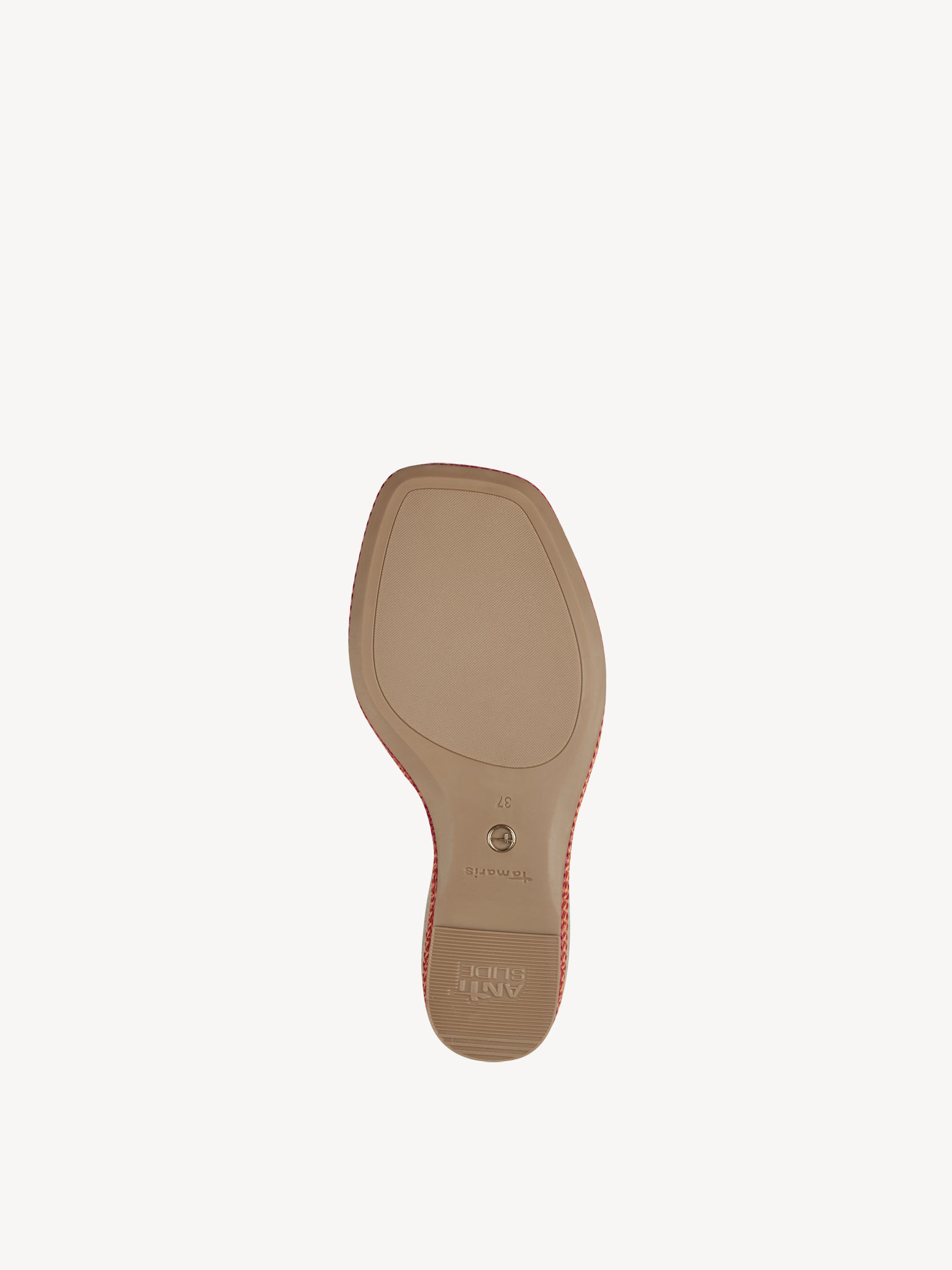 Sandale à talon en cuir - orange