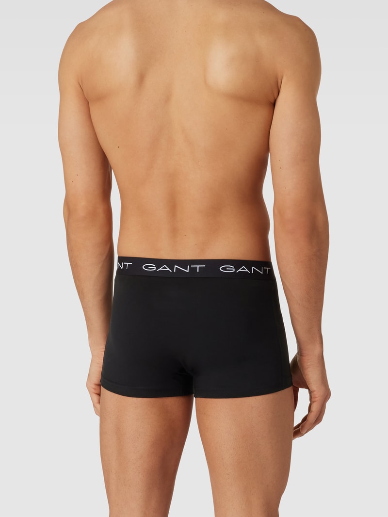 Trunks mit Logo-Stitching im 3er-Pack in mittelgrau meliert