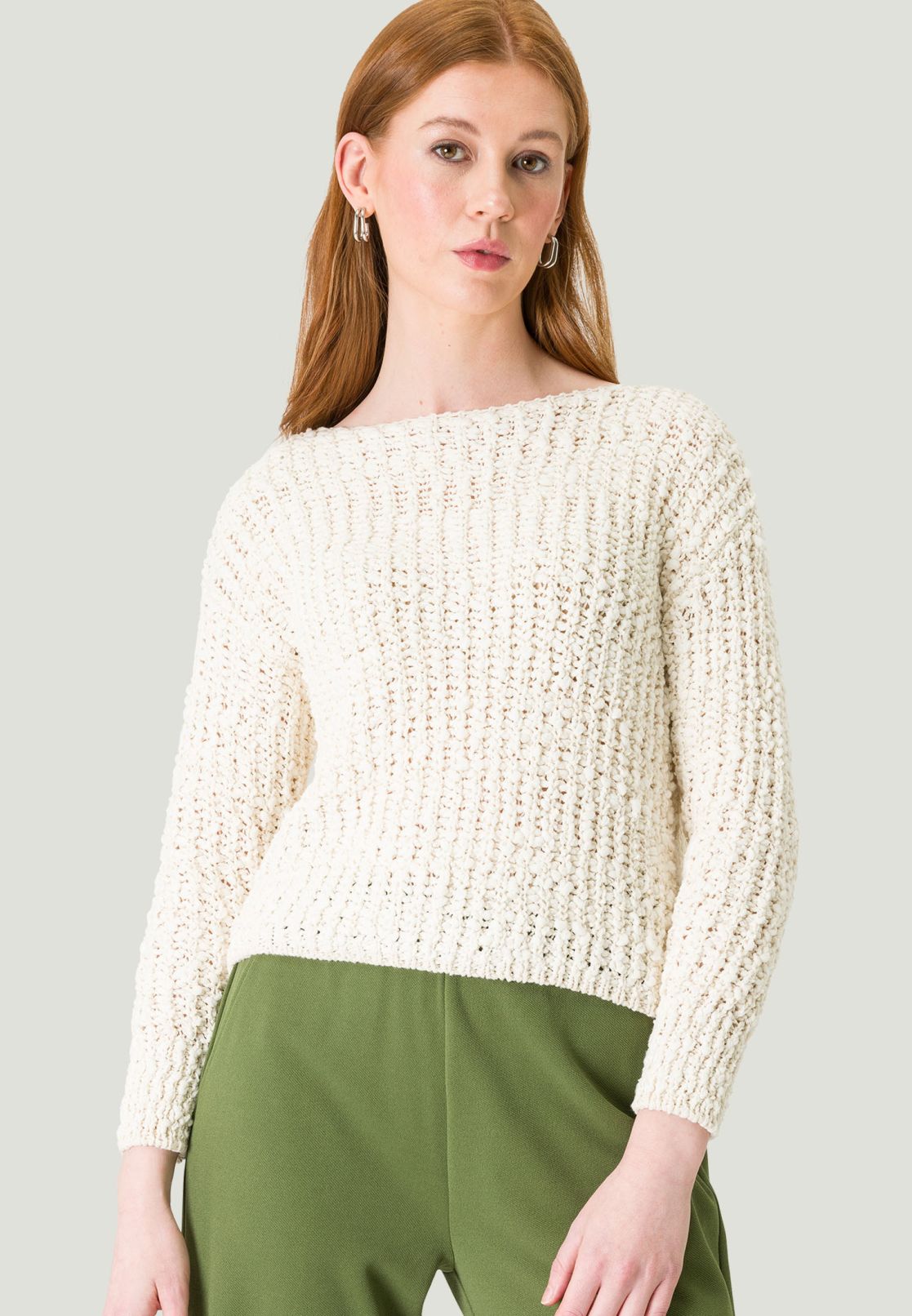 Sommerpullover mit U-Boot Ausschnitt