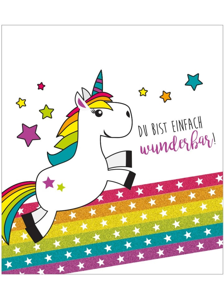 Geda Labels Turnbeutel Einhorn Bunt Wunderbar in Pink - 42x33x1cm günstig kaufen onesize