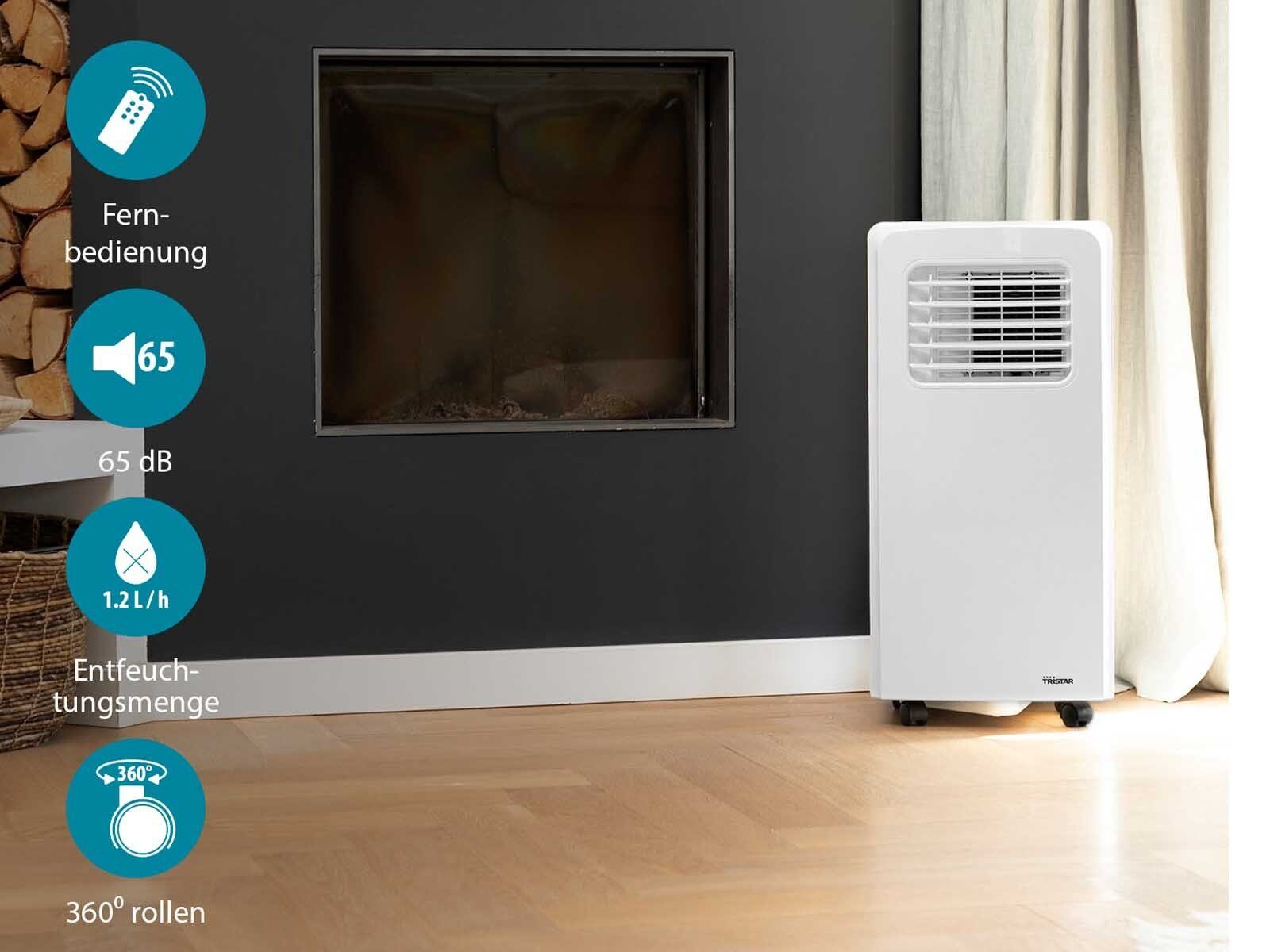 Tristar 3-in-1-Klimagerät, Mobiles Standgerät, Entfeuchter & Ventilator - Raumkapazität ca. 80m³