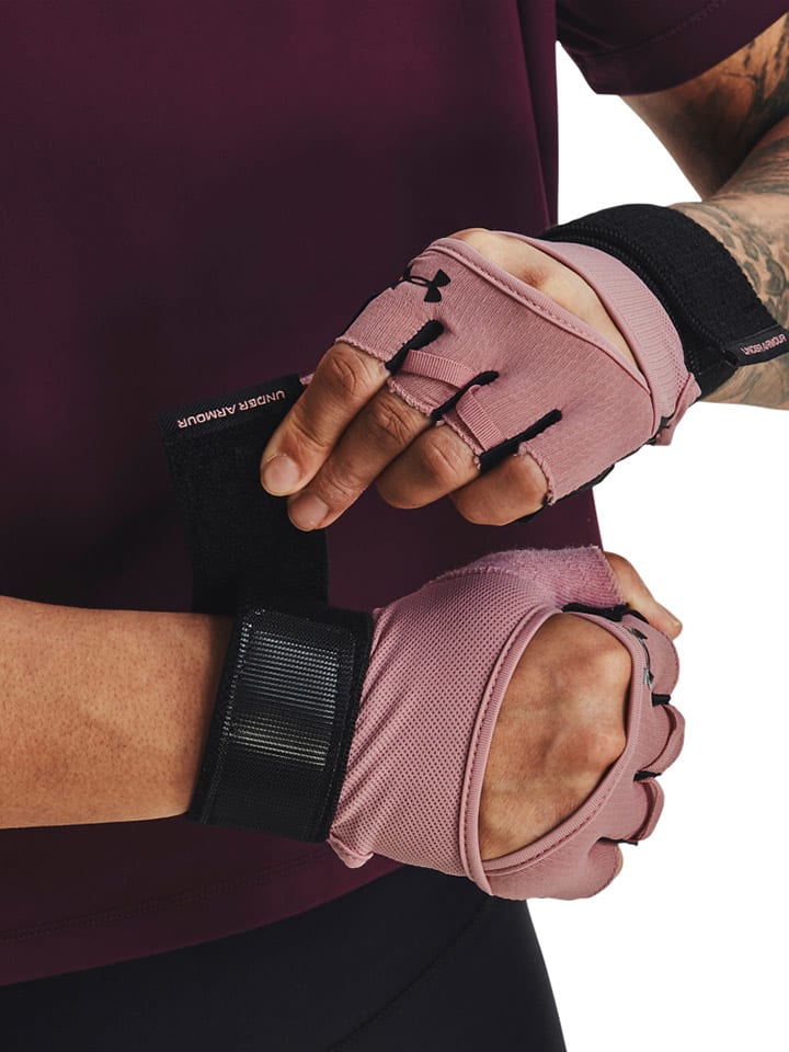Under Armour Sporthandschuhe in Rosa/ Schwarz günstig kaufen