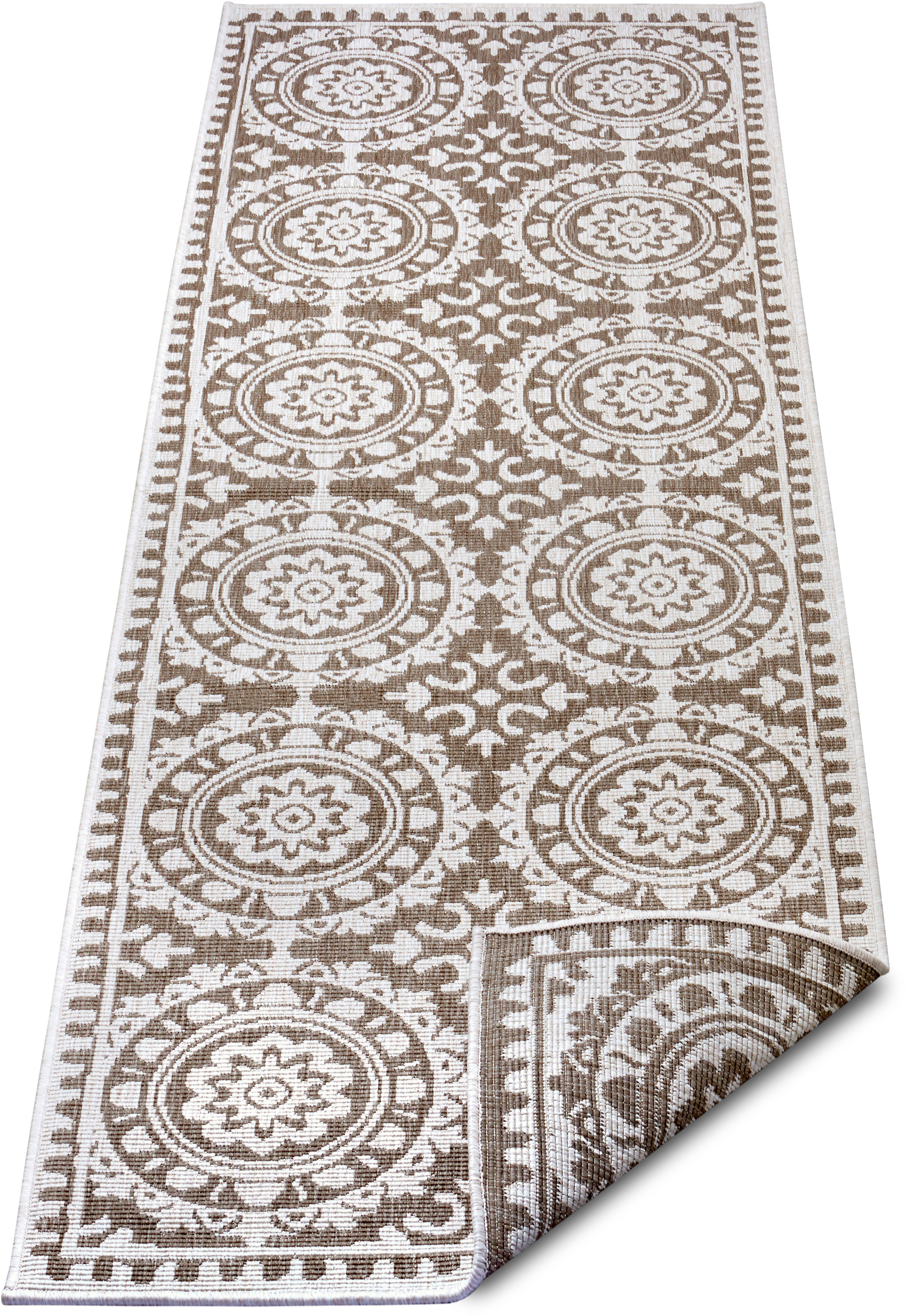 Läufer Jardin, NORTHRUGS, rechteckig, Höhe: 5 mm, Wendeteppich, In-& Outdoor, Vintage, Balkon, Garten, Wohnzimmer, Flur