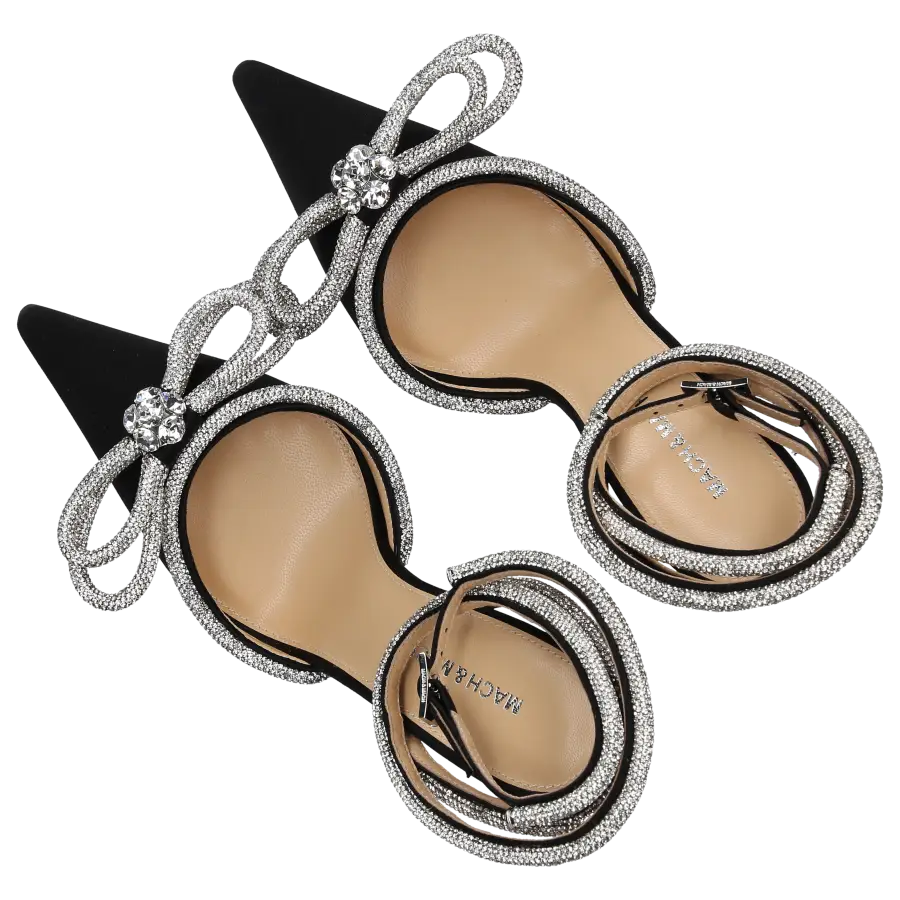 Mach & Mach - Pumps DOUBLE BOW Satin - schwarz