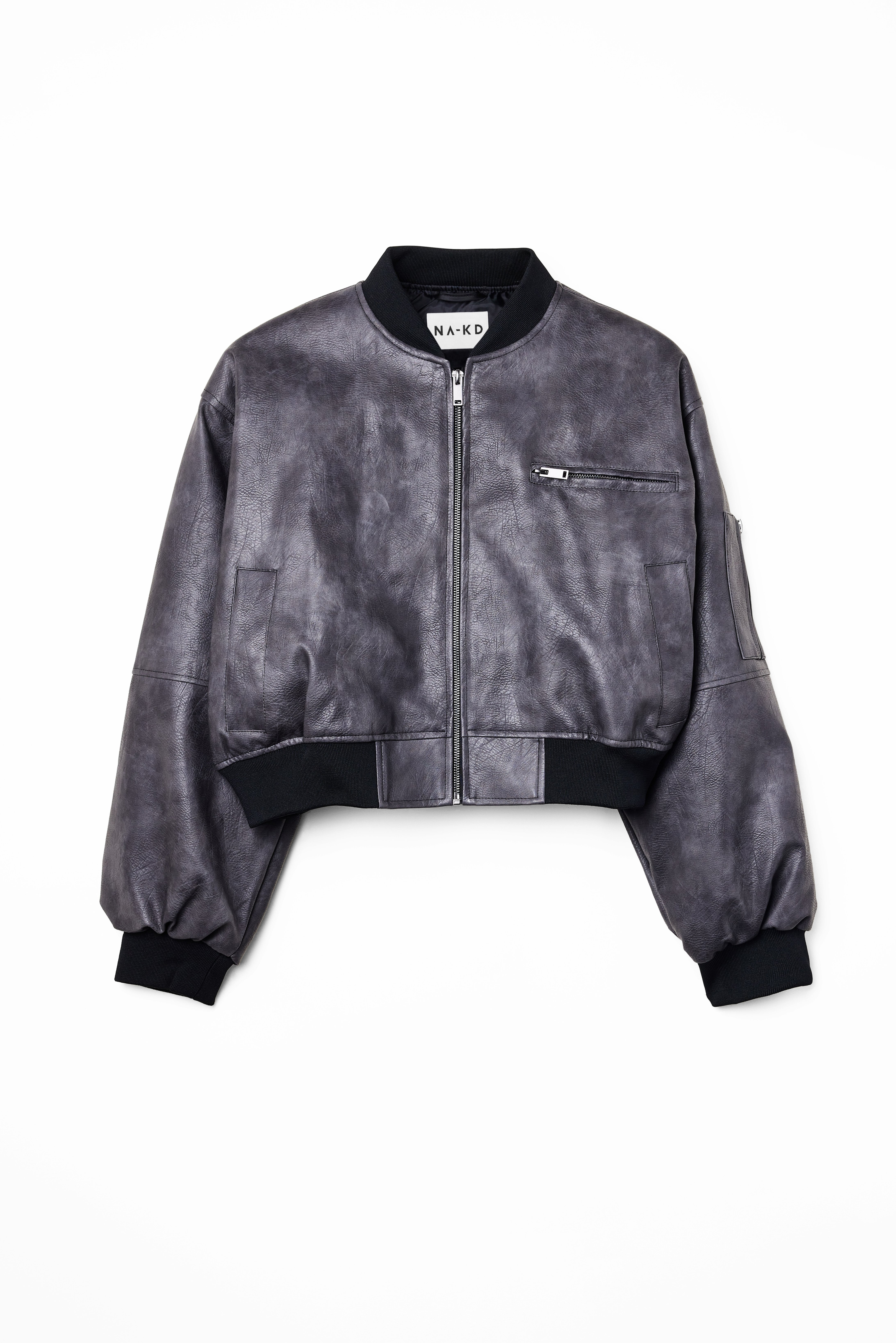 PU-Bomberjacke mit Waschung