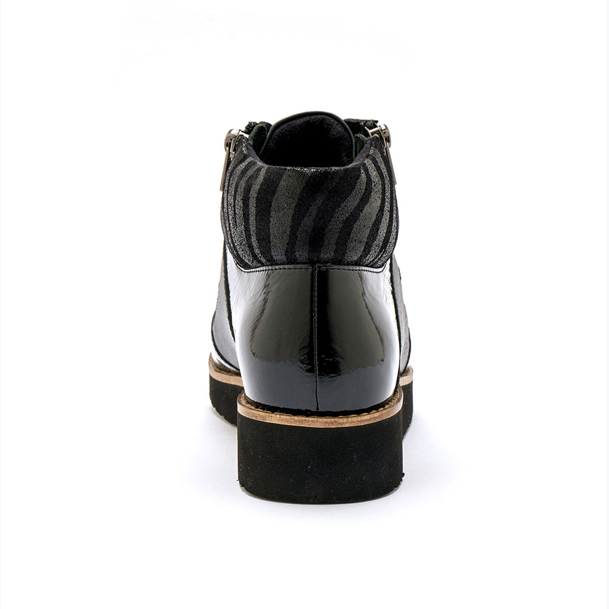 Boots Grande largeur zippées à lacets