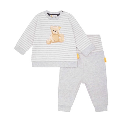 Set Hose+Sweatshirt, hellgrau für Jungs