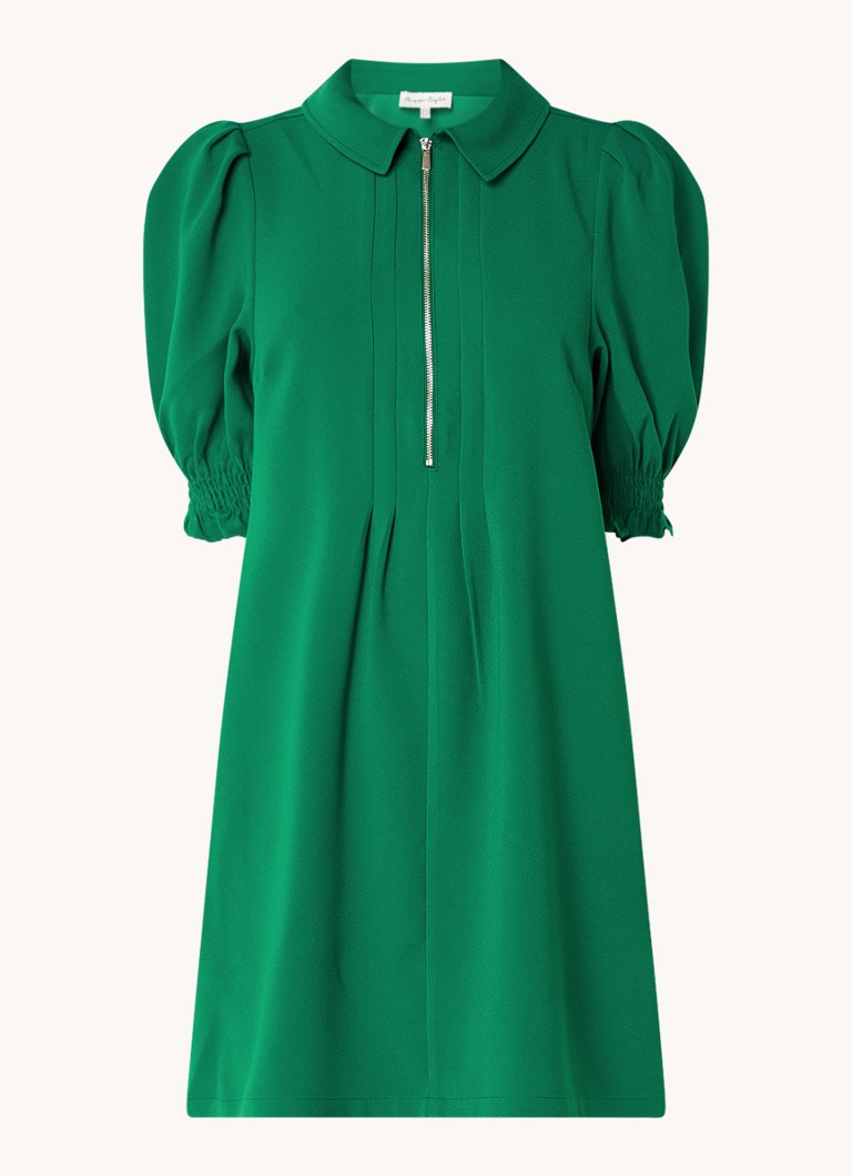 Abito corto Candice di Phase Eight, con mezza zip e maniche a sbuffo.