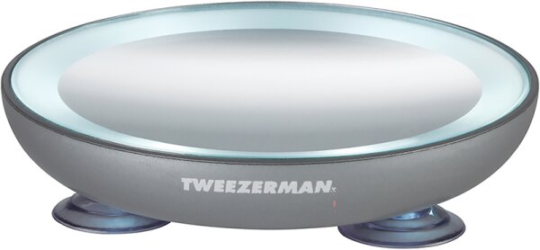 Tweezerman LED Mini Mirror - 15X Mini Vergrößerungsspiegel Kosmetikspiegel